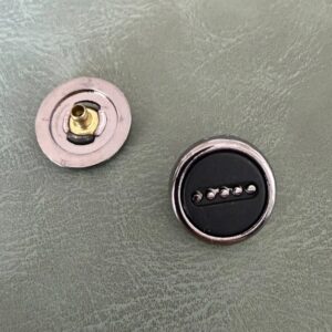 Тик-так копчета Е-1555 Gun Metal 17 мм – 4 части, Луксозни дизайнерски копчета