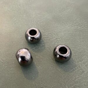 Метален накрайник Е-1569 Gun Metal 0.5 см – Кръгъл модел, Дизайнерски