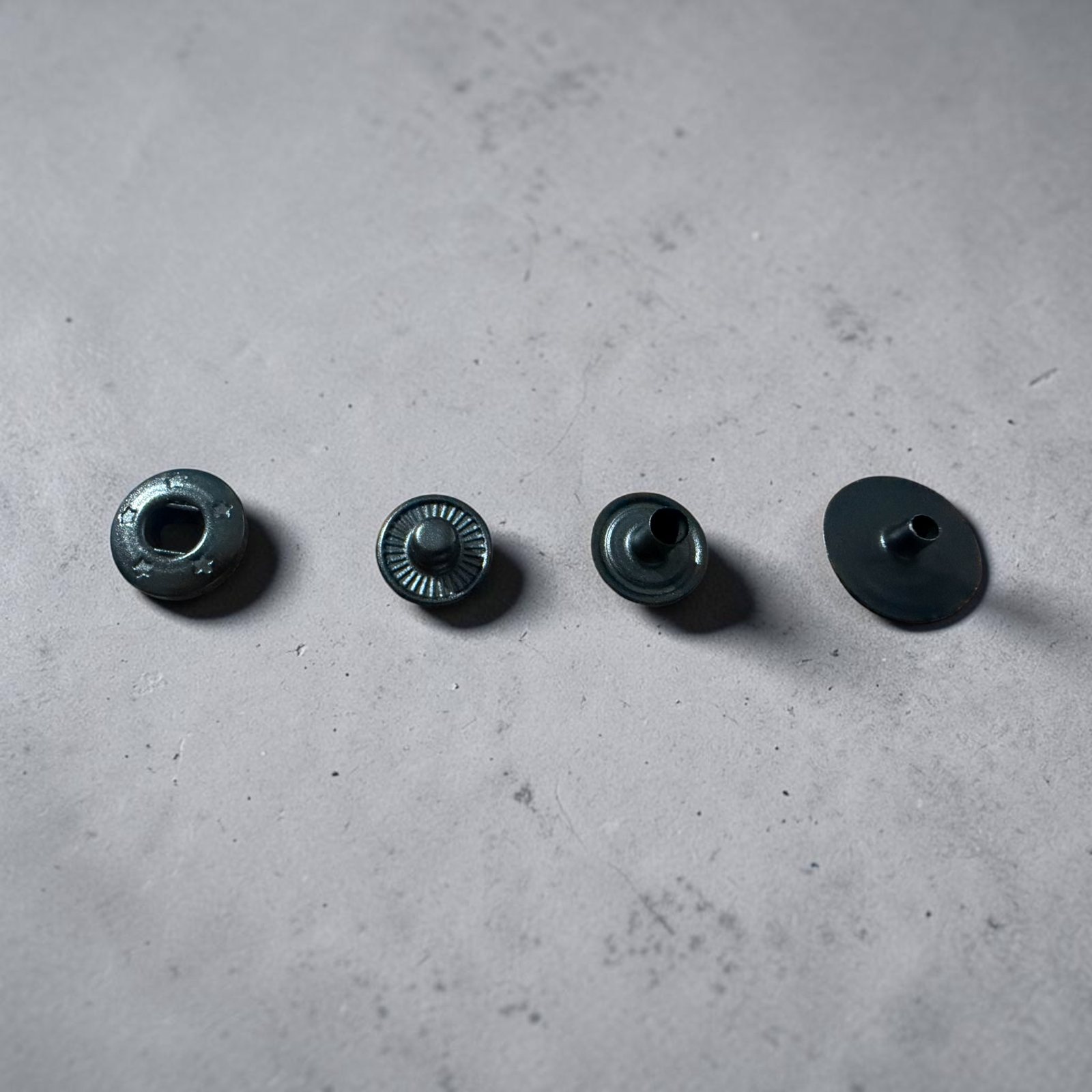 Черни скрити тик-так копчета HSB 0001 – 15 мм Black Oxide