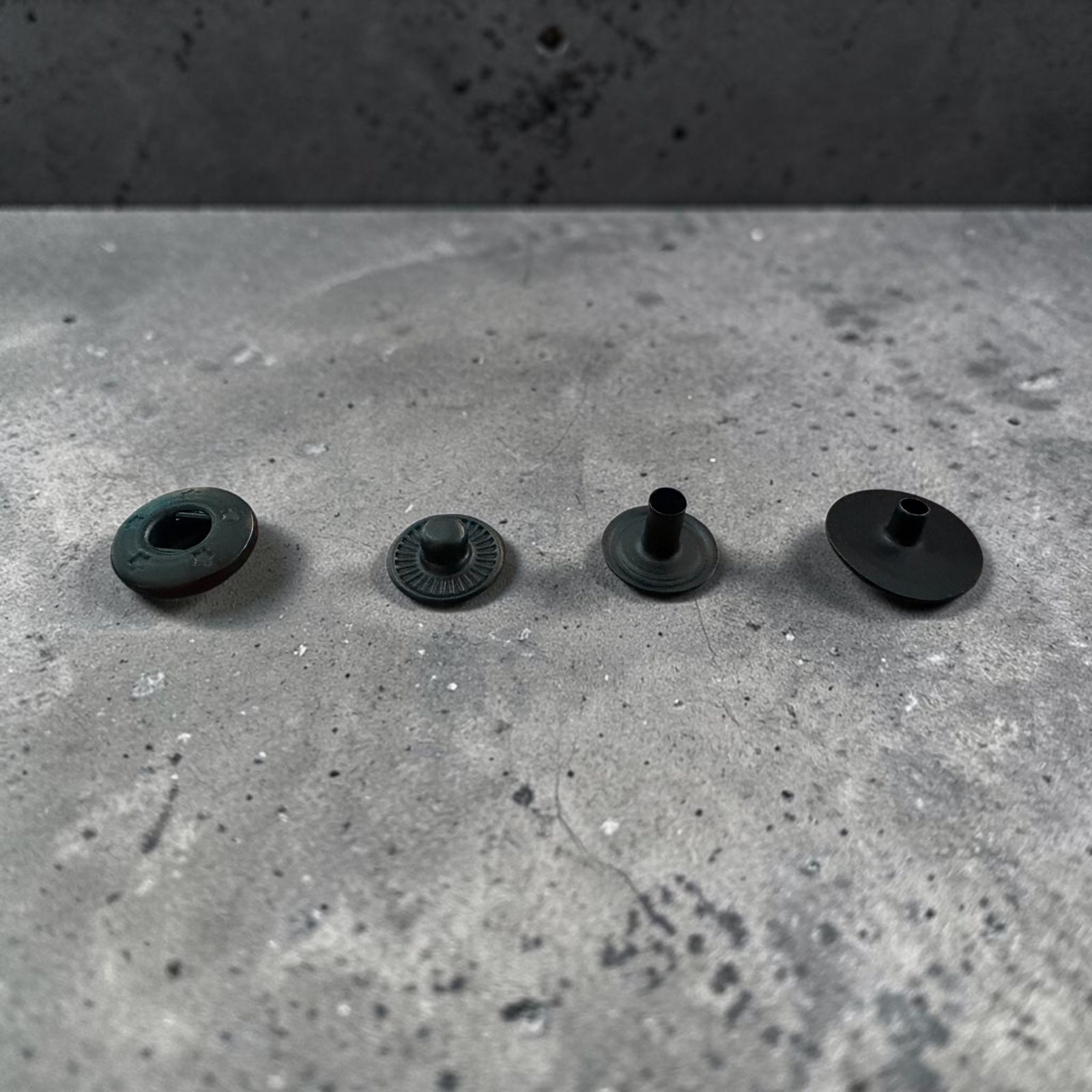 Черни скрити тик-так копчета HSB 0001 – 15 мм Black Oxide